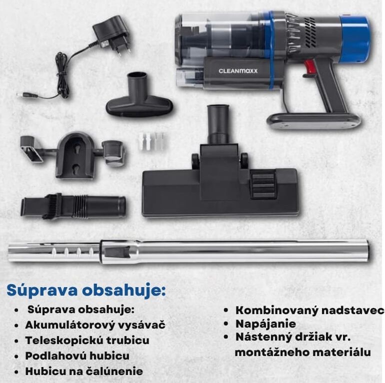 CleanMaxx AKU tyčový a ručný vysávač 2v1 ATV-15630 (3)